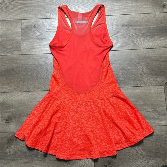 Stella McCartney X Adidas Floral Mesh Tennis Dress Tomato Red Size XS/S - Picture 7 of 15